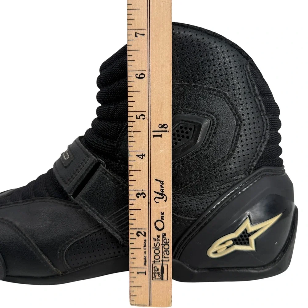 Alpinestars S-MX 1 Vented Black Leather Motorcycle Boots Mens US 11.5 EUR 46